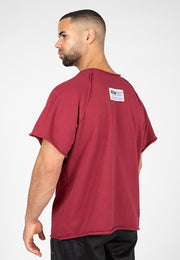 Classic Work Out Top -Burgundy Red