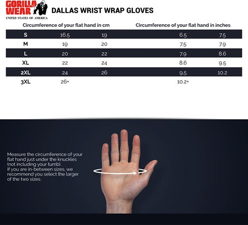 Dallas Wrist Wrap Gloves - Black/Blue