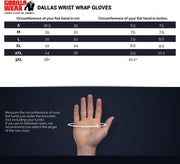 Dallas Wrist Wrap Gloves - Black/RedStitched