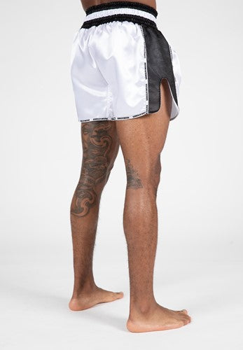 Piru Muay Thai Shorts- White/Black