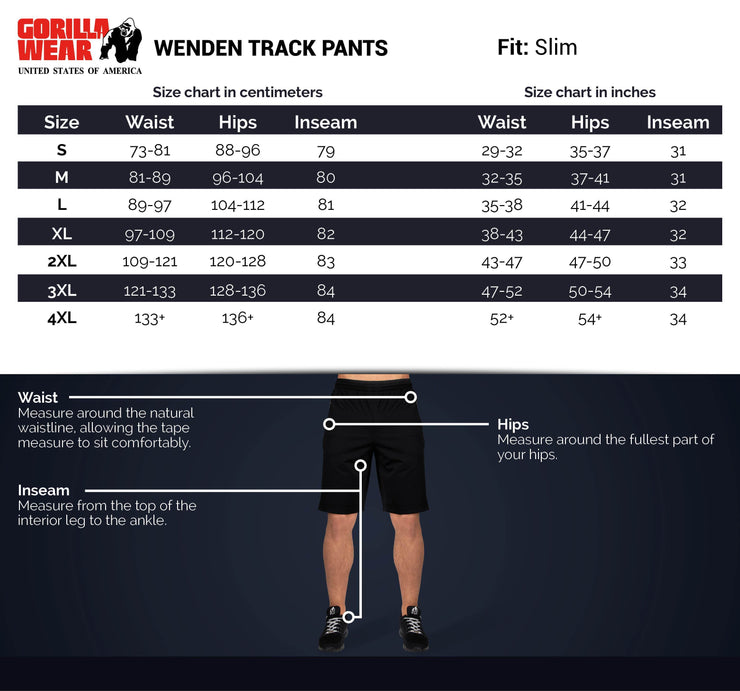 Wenden Track Pants - Black/White