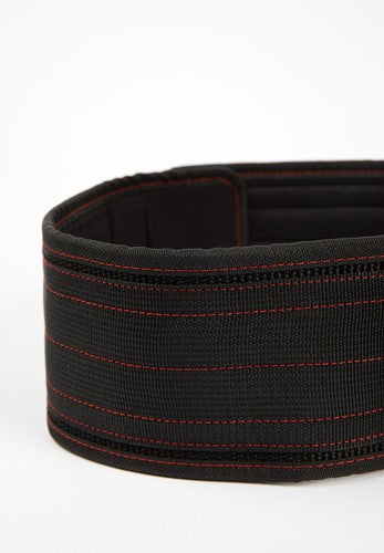 4Inch Nylon Lifting Belt - Black/Red Stiched