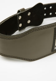 4 INCH Padded Leather Belt - Army Green