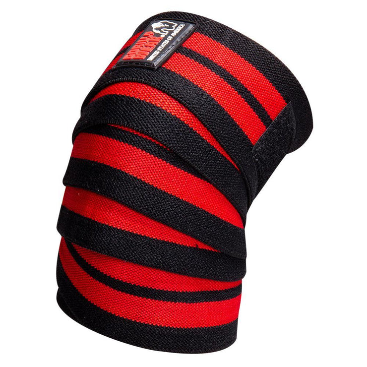 Knee Wraps 200cm - Black/Red