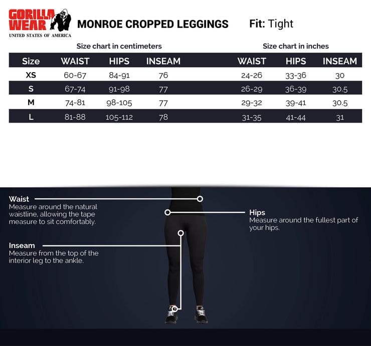 Monroe Cropped Leggings - BLACK