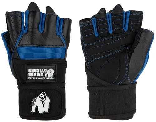 Dallas Wrist Wrap Gloves - Black/Blue