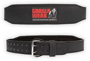 4 INCH Padded Leather Belt - Black/Red