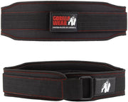 4inch Women's Lifting Belt - Black/Red Stitched