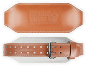 6 inch Padded Leather Lifting Belt  - Brown