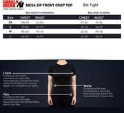 Mesa Zip Front Crop Top - Black