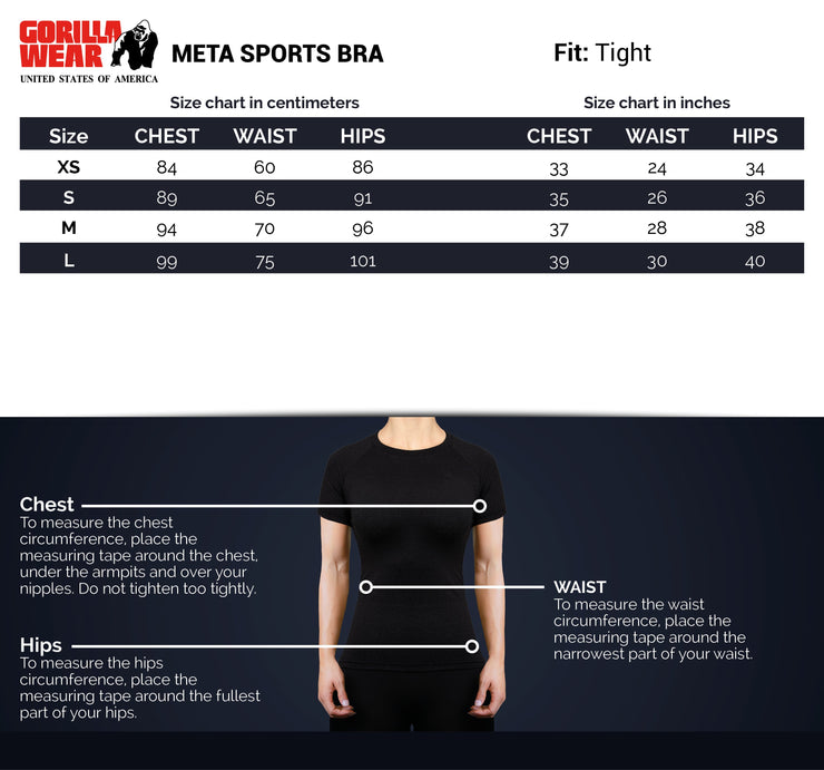Meta Sports Bra - Black