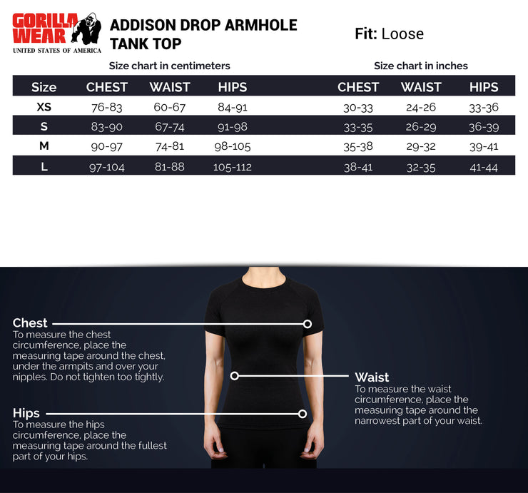 Addison Drop Armhole Tank Top - Gray
