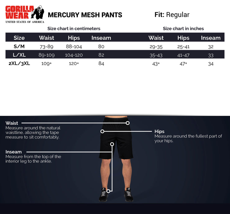 Mercury Mesh Pants - Gray/Black