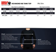 Richmond Rib Tank Top - Black/Gray
