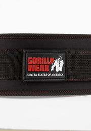 4inch Women's Lifting Belt - Black/Red Stitched